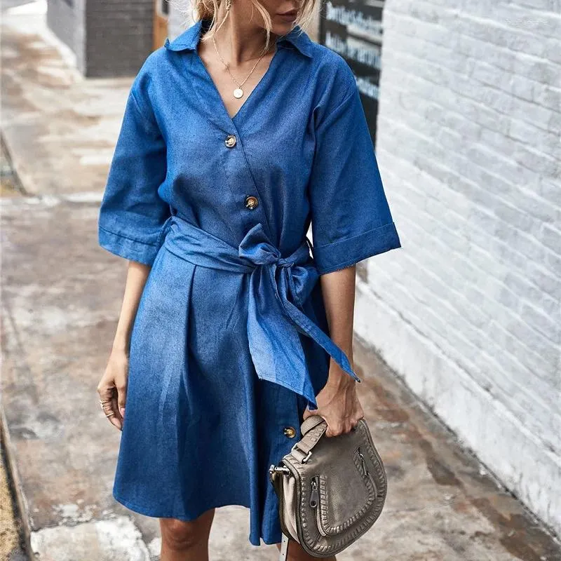 denim tunic dress Vintage Denim Tunics / Mini Dresses