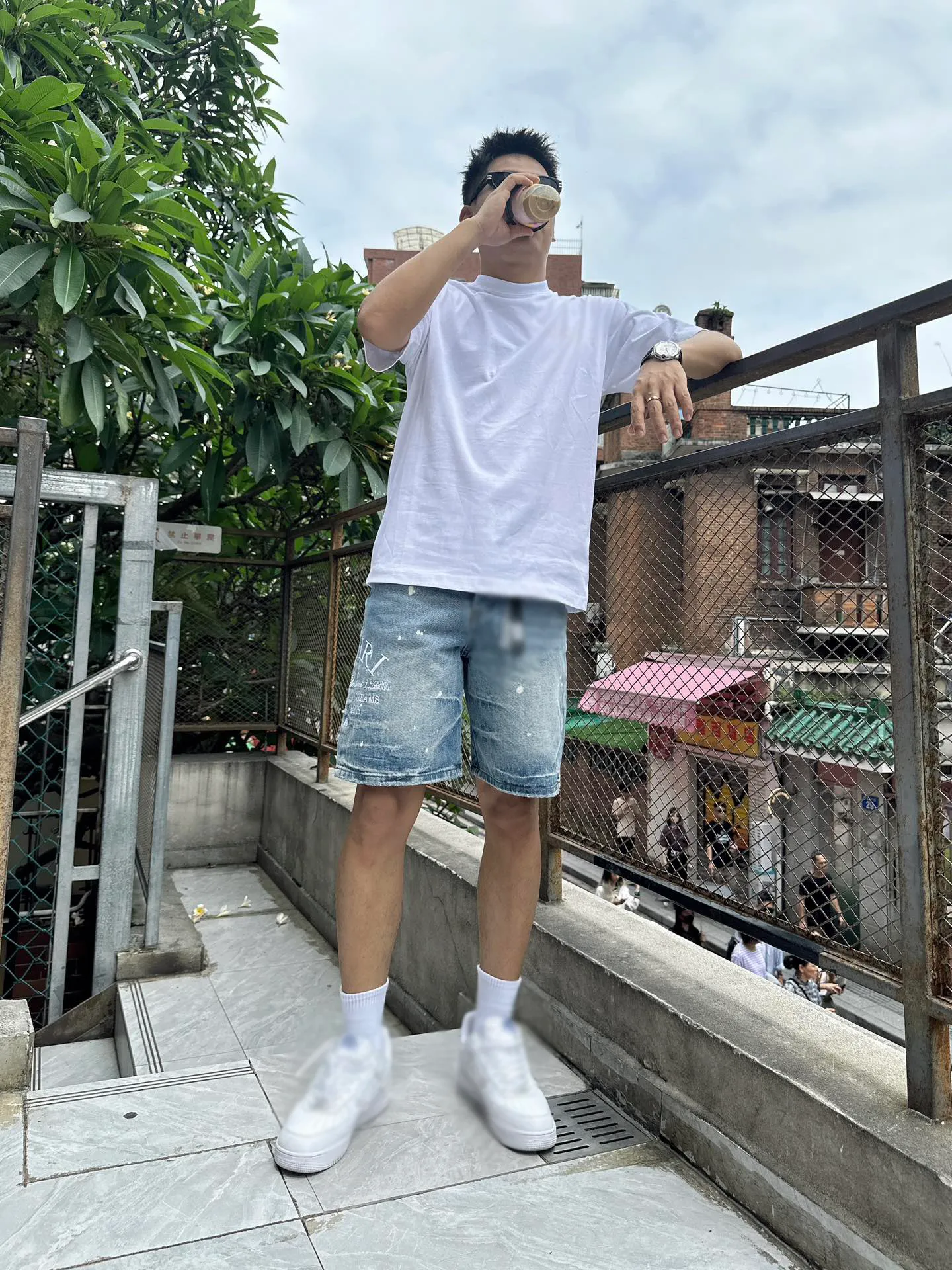 Men's Luxury Diamond Denim Shorts: Trendy Slim-Fit Designer Jeans with  Ripped Details