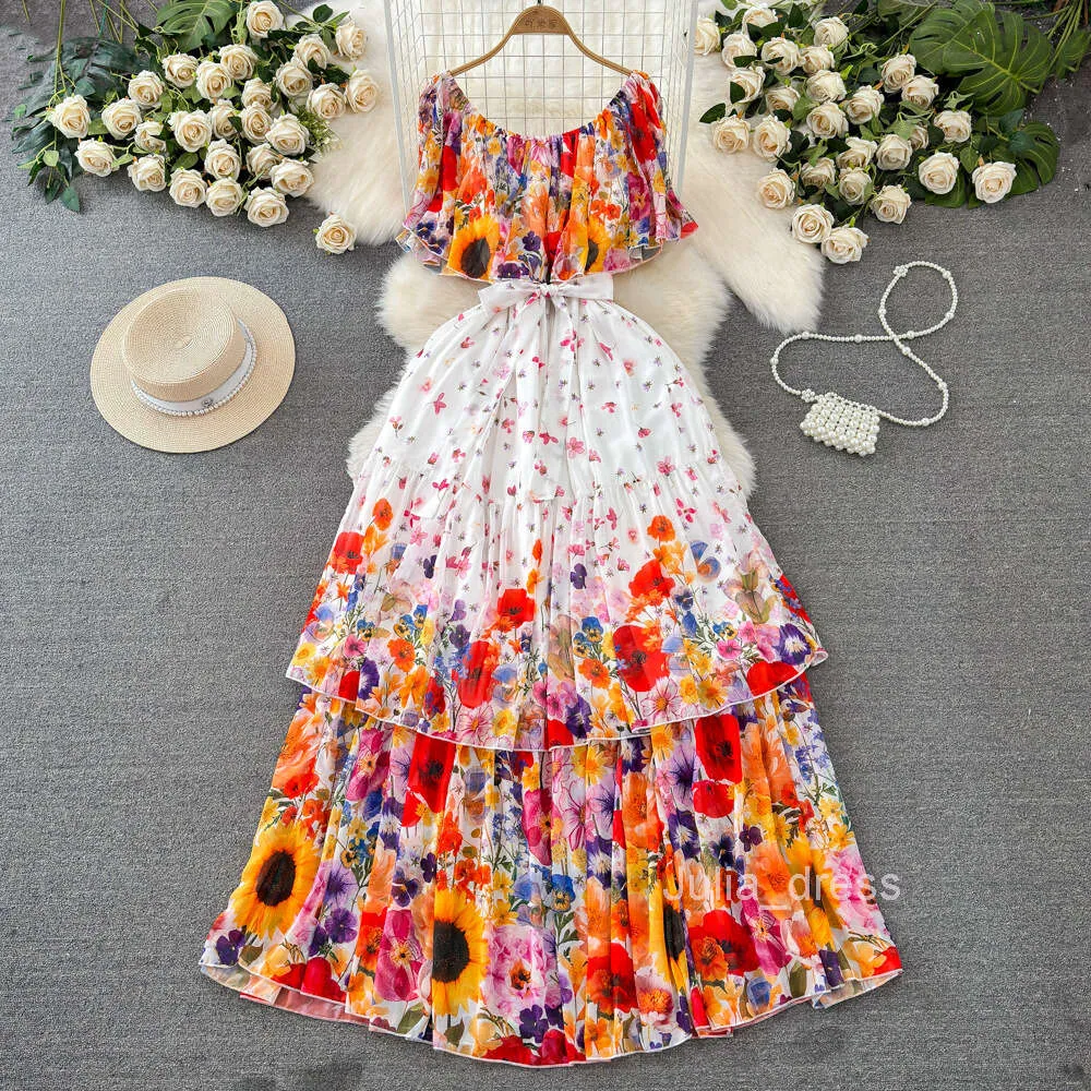 Long one shoulder formal dress with A-line skirt and empire waist for spring  seaside vacation from Dhgate Basic & Casual Dresses - price 36.19