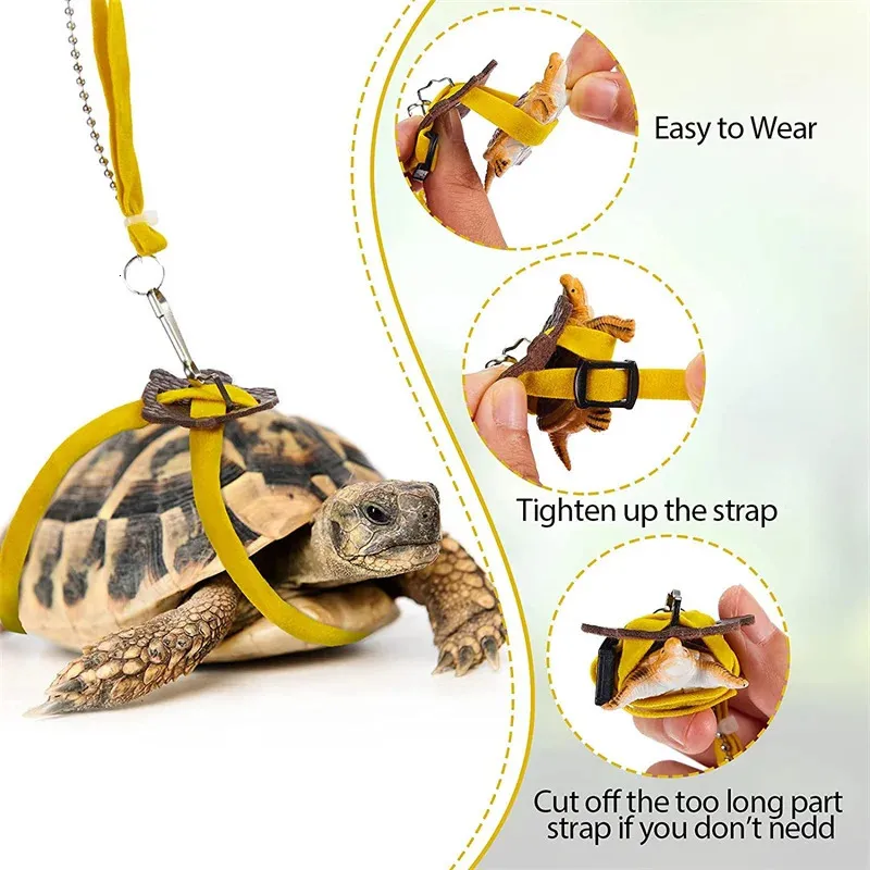 Turtle Harness And Leash - Adjustable Reptile Leash For Pet Turtles And Tortoises