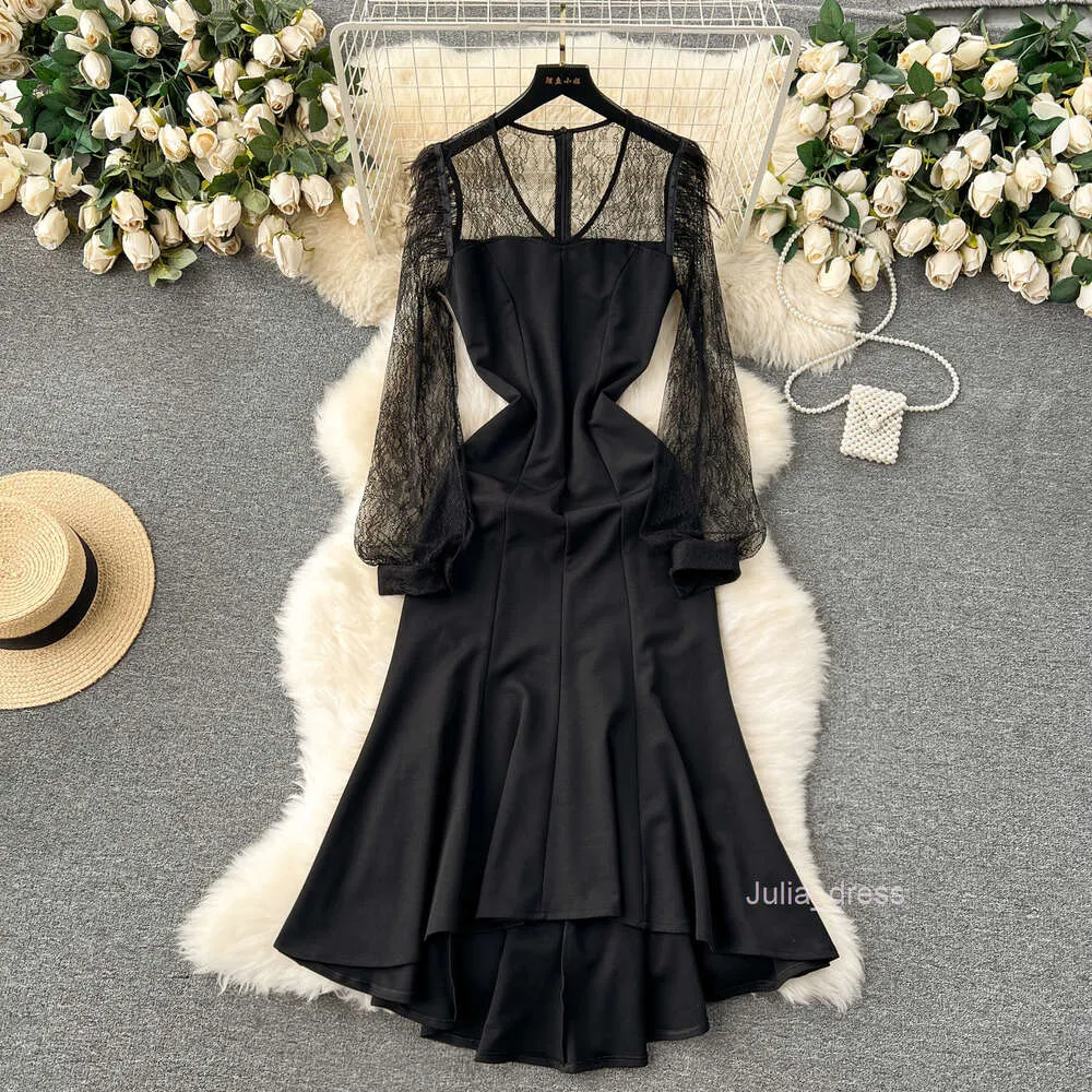 Lace patchwork slim fit mid-length dress with bubble sleeves for mature women from Dhgate Basic & Casual Dresses - price 35.68 Lace patchwork slim fit mid-length dress with bubble sleeves for mature women from Dhgate Basic & Casual Dresses - price 35.68