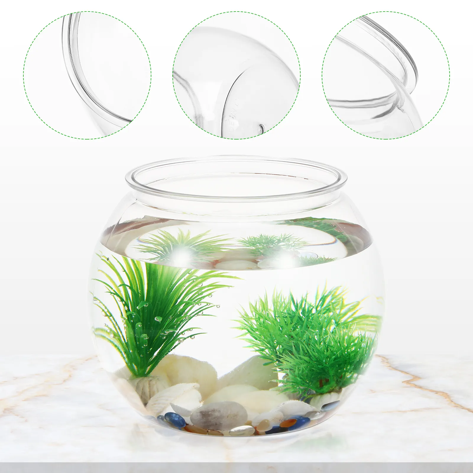 Round aquarium decoration online