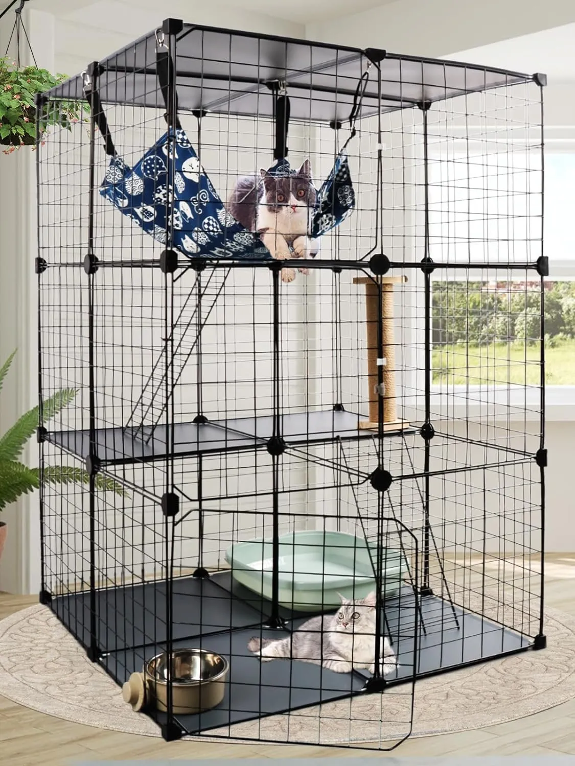 Cat tower cage sales