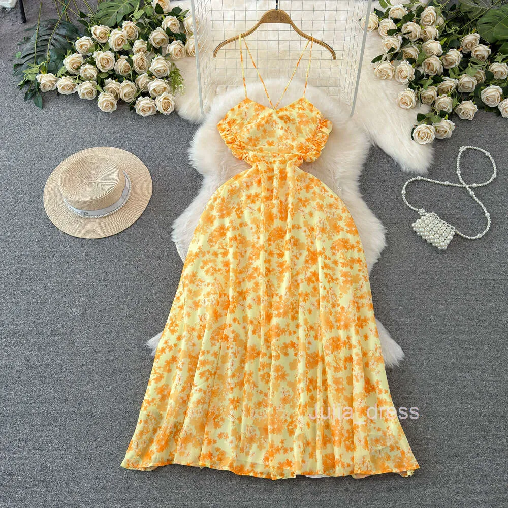 yellow maxi dress beach Yellow Italian Summer Maxi Dress | Linen Dress main image 1