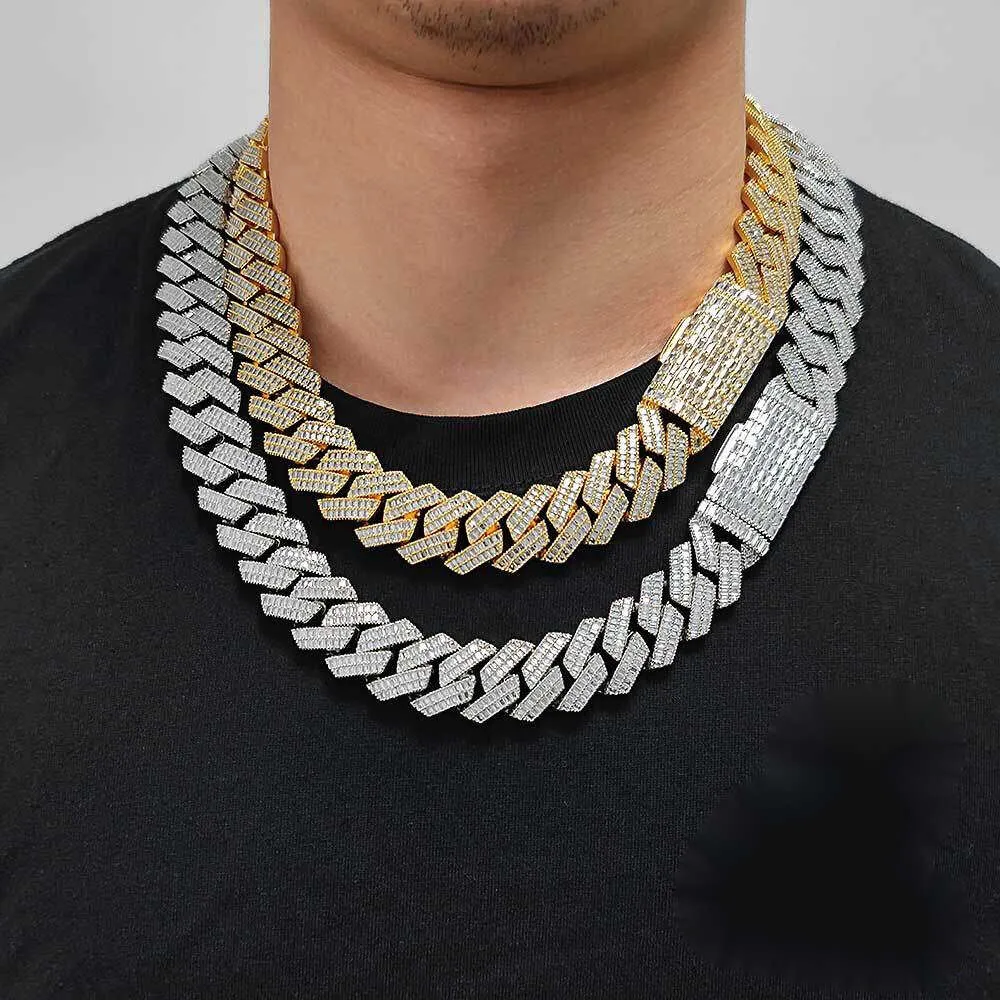 Save Big on Bulk Hip Hop Necklaces For Mens Mens Gold Cuban Chain Iced Out  Hip Hop Necklace 20mm Double Row CZ Diamond Rapper Chain Thick Statement
