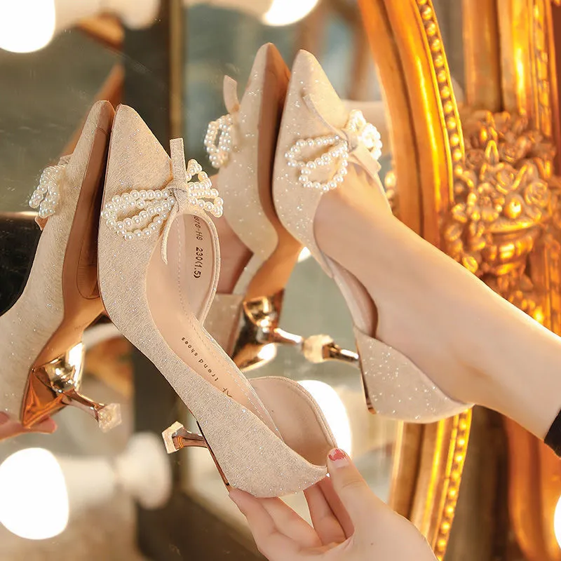 heels for bridesmaid dresses Black Velvet Dress main image 0