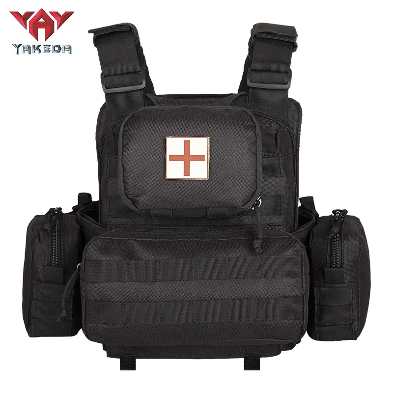YAKEDA tactical vest with quick release cobra buckle camouflage