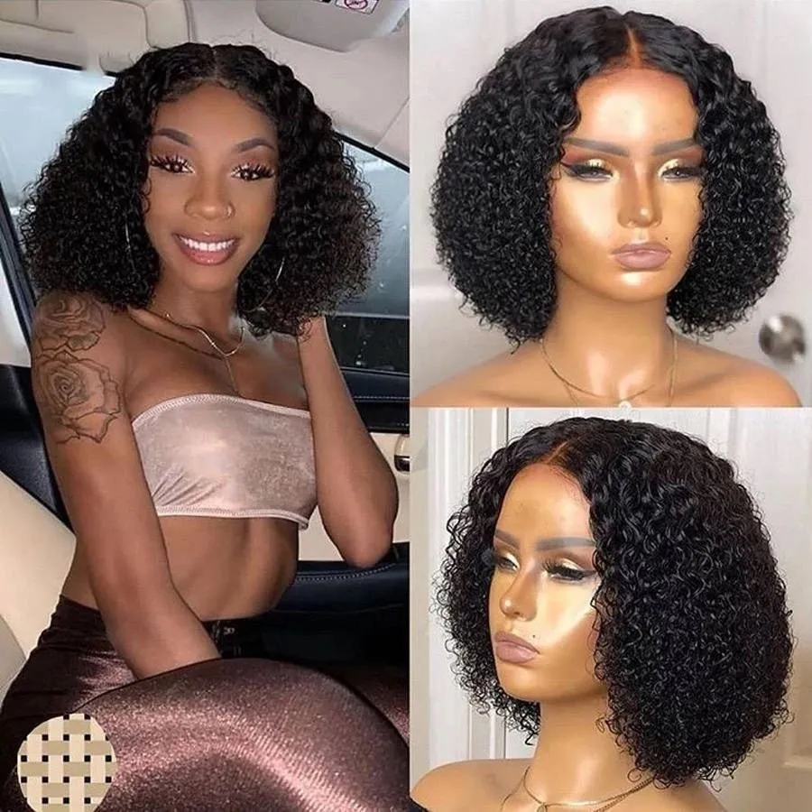 12 Black Short Afro Kinky Curly Wigs For Women Heat Resistant Synthetic Hair Natural Looking Simulation Human Hair Wigs From Luuerald 40.81 DHgate.Com