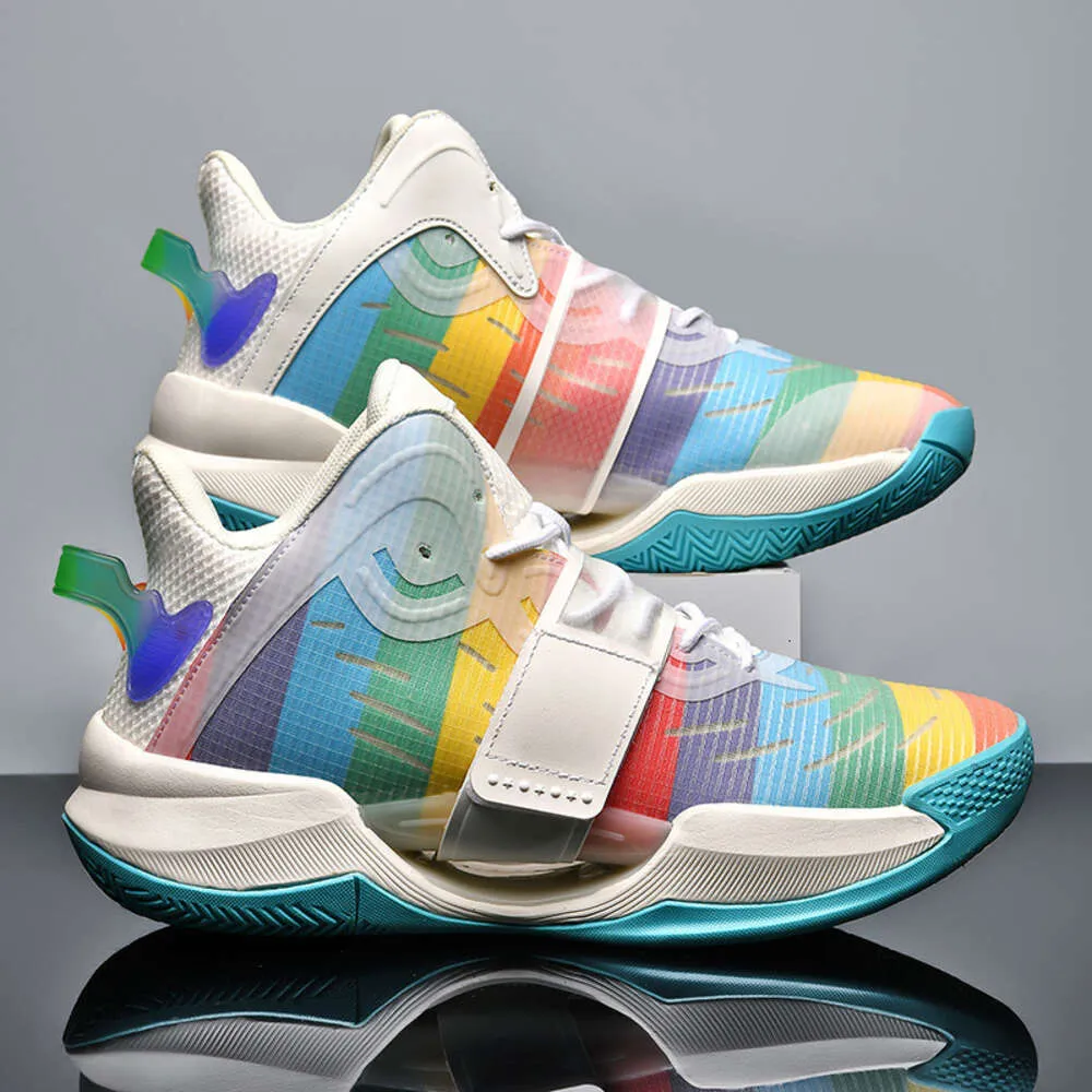 Rainbow colored basketball shoes 2025