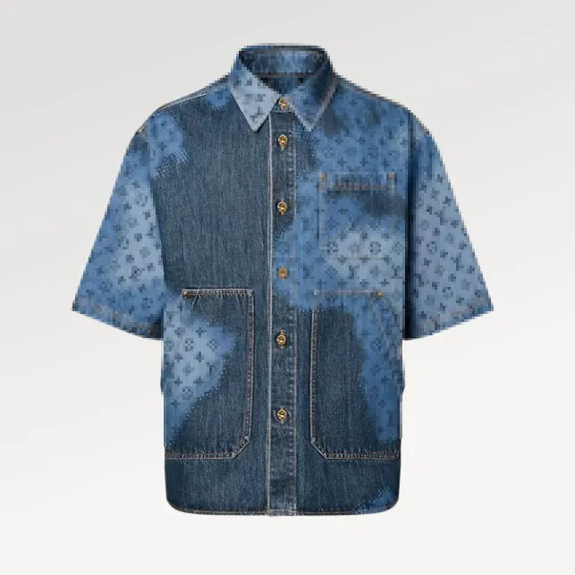 Short sleeve jean jacket mens online