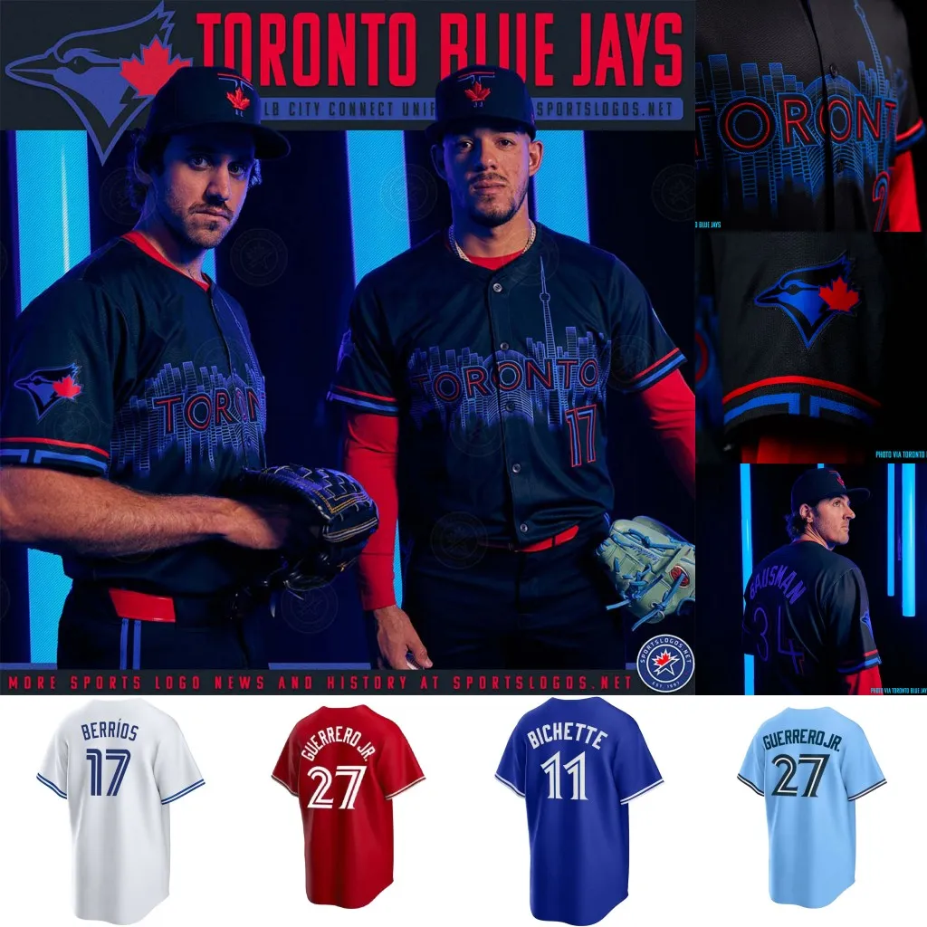 Toronto 2024 City Connect Blue Jays Jersey Guerrero Bichette