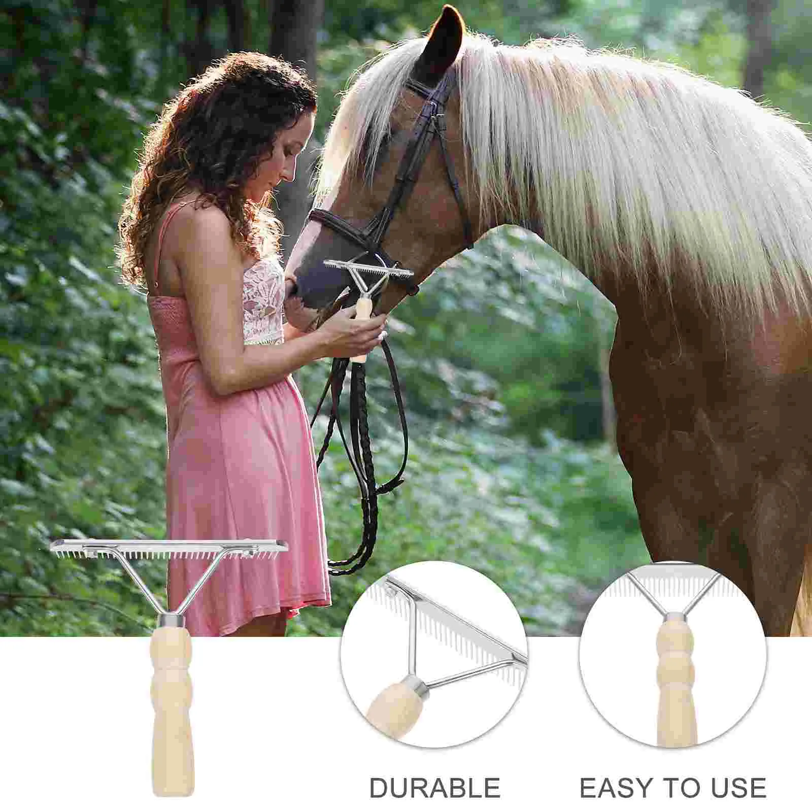 Horse Hair Brush Mini Comb Grooming Rake for Horse Tail and Coat ...
