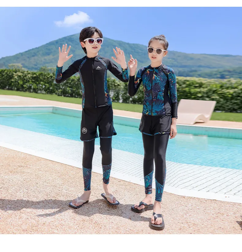 大人気新品 bikini Athletic 3-Piece sets Long - Girls and Boys for Clothing