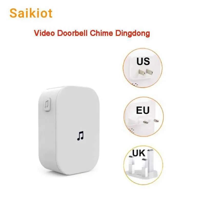 BORTT Plug-in Chime For Wireless Video Doorbell – 433MHz, Adjustable Volume Up To 110dB, Multiple Melodies, AC 90-250V