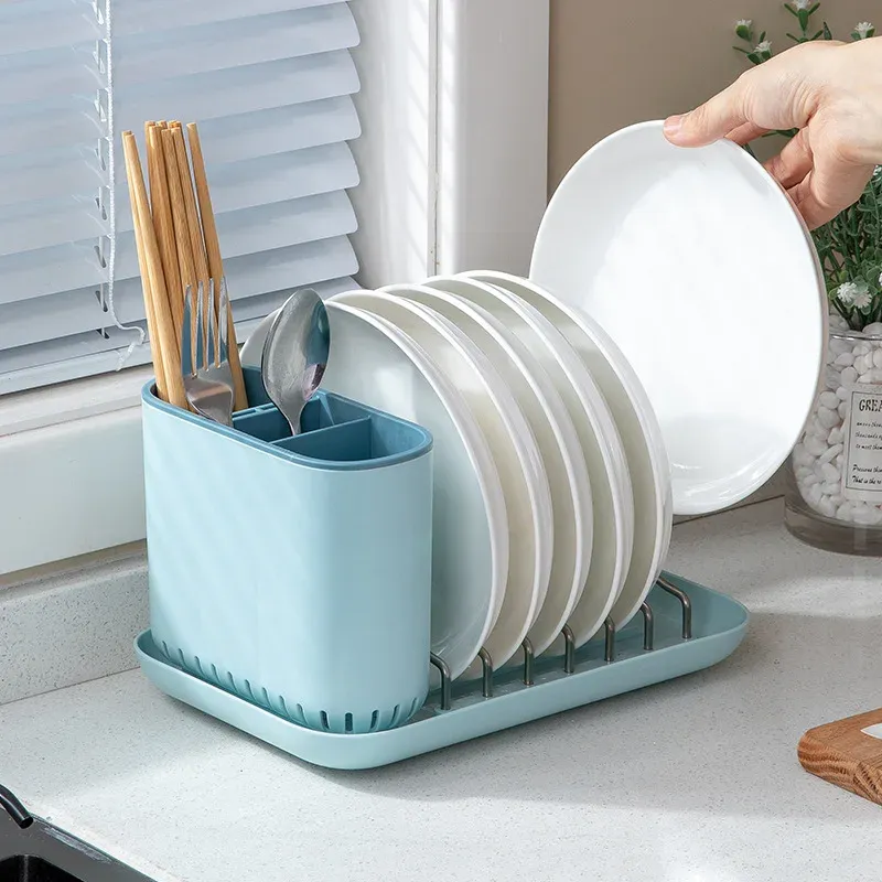 Dish Drying Rack With Tray, Household Kitchen Organizer
