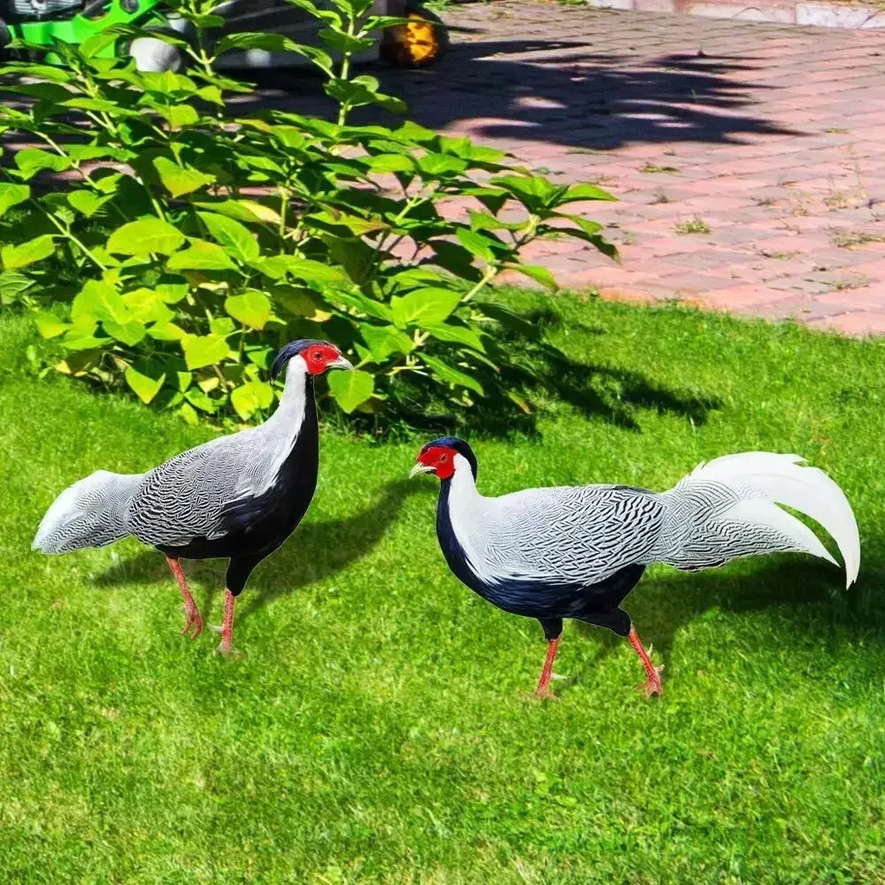 Huhn Simulation Modell Mit Eiern  Knstliche Feder Garten Skulptur,  Wetterfeste Bauernhof Deko, Wei Wetterfeste Gartendekoration