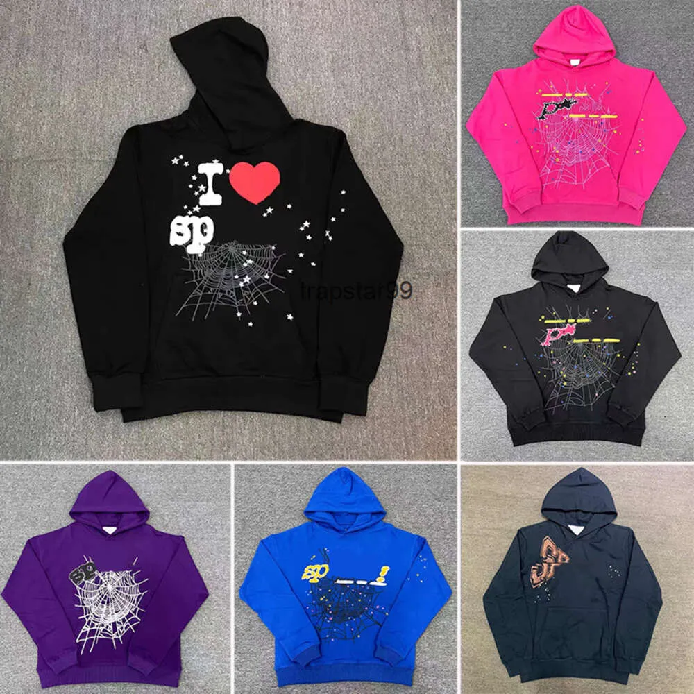 Sky Blue Spder Hoodie For Men And Women Hip Hop Designer Sky Blue Spder Hoodie For Men And Women Hip Hop Designer