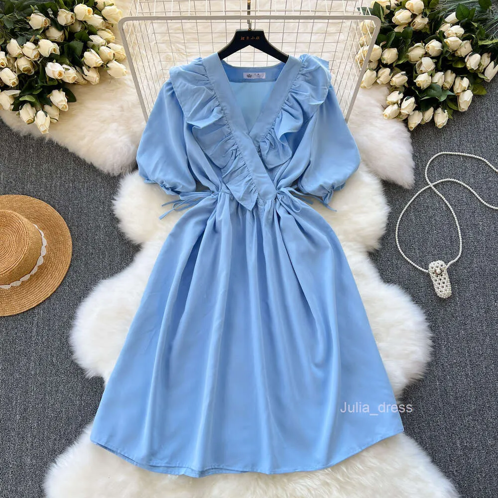 Korean Style Dress With Sweet Ruffled Edges And... From Join3, $35.68 |  DHgate.Com