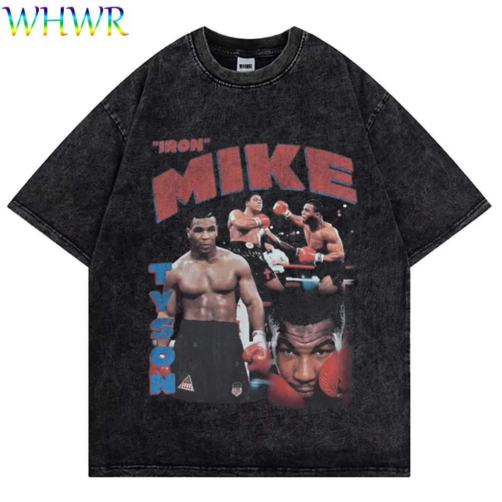 Mens T Shirts Mike Tyson Vintage T Shirt Wash T Shirt Vintage T