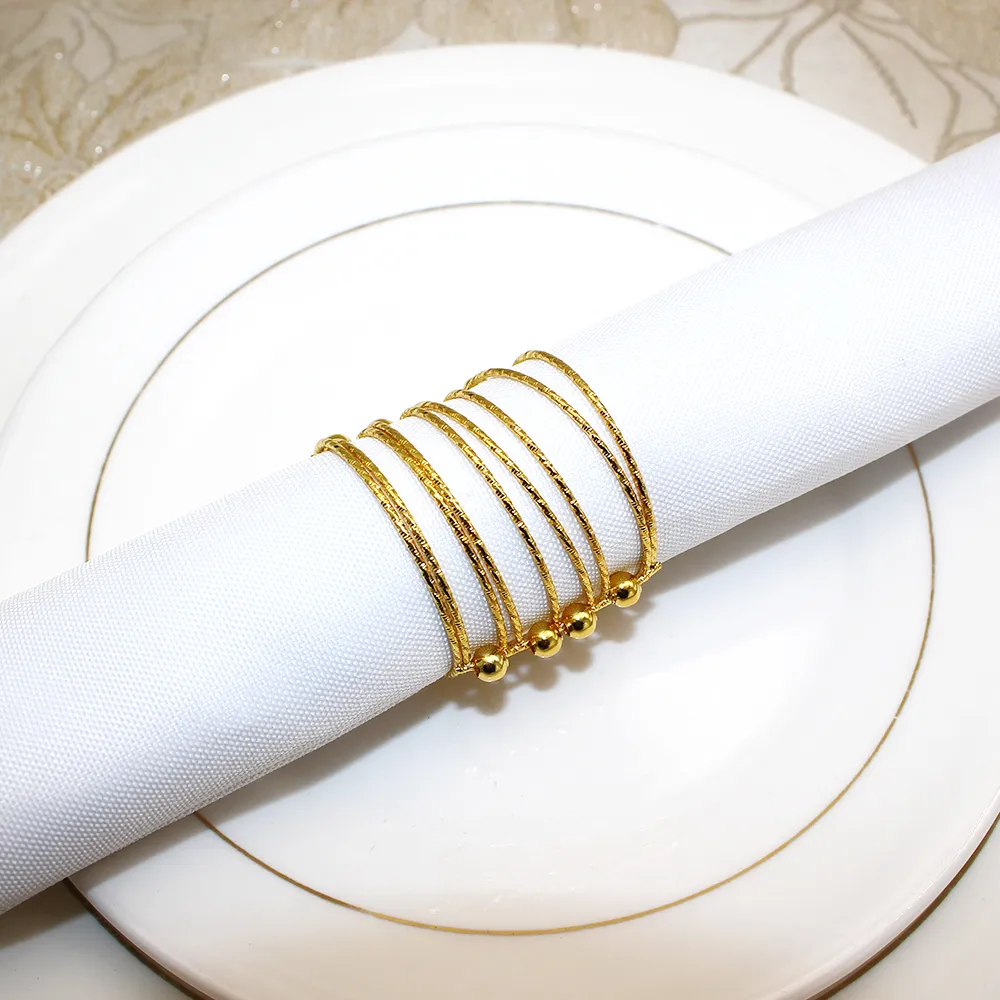 Exquisite Gold Napkin Rings Set of 6 Handmade Metal Napkin Holders — free download