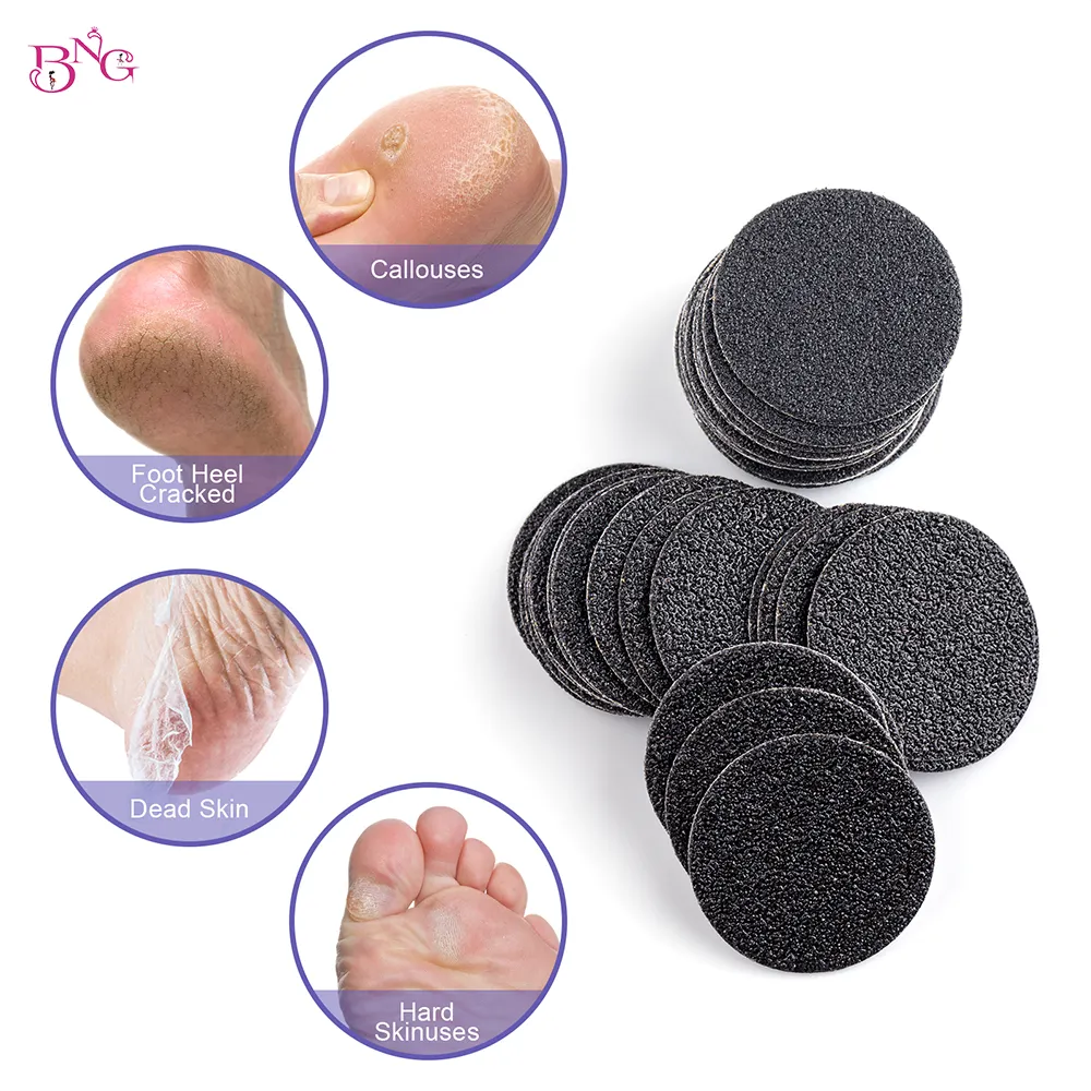 25mm Sanding Paper Discs Set with Metal Bits for Pedicure Tools Dead ...
