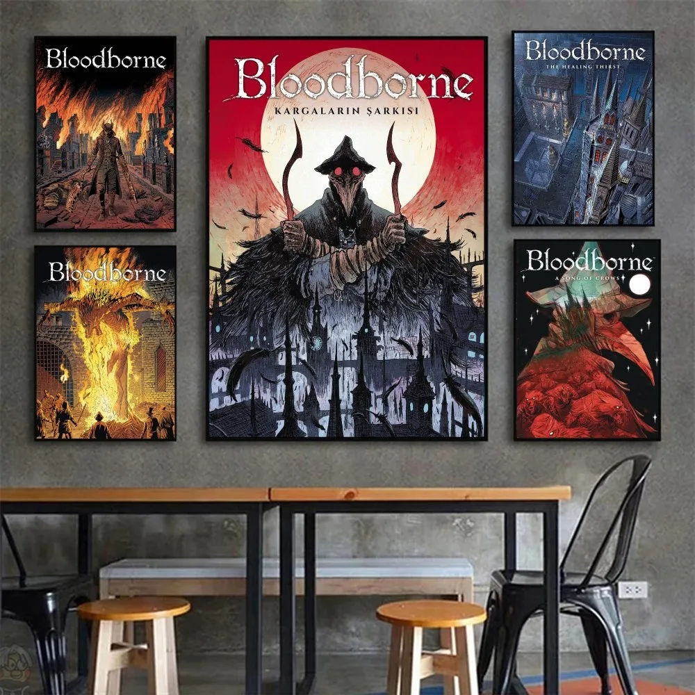Bloodborne Poster Paper Print 24 × 36 in Wall Art for Home Bedroom