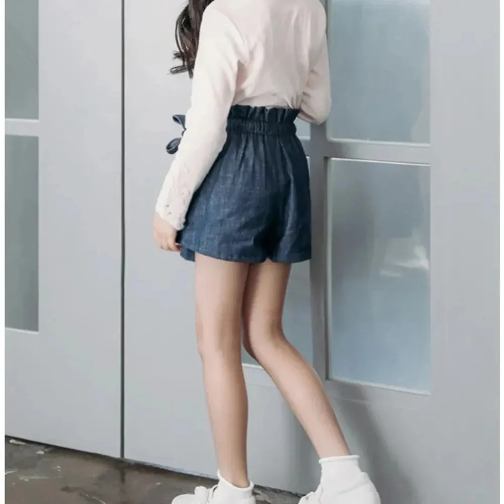 Wonder Nation Girls Denim Ruffle Skirt, Sizes 4-18 & Plus