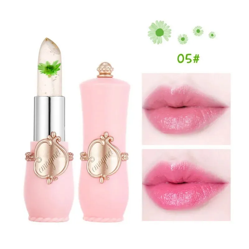 DHgate Crystal Jelly Flower Lip Balm Waterproof Moisturizing Nutritious Lipstick for All Day Wear Health Beauty