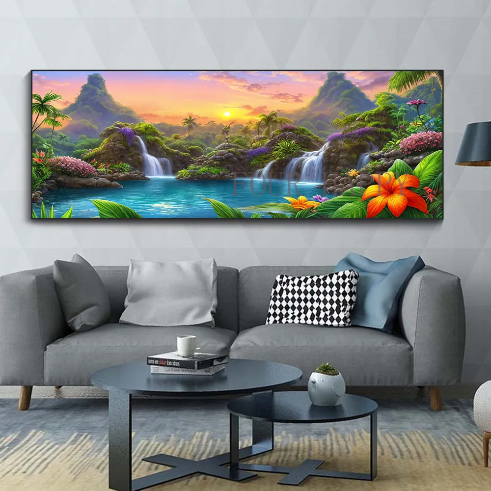 5D DIY Diamond Painting Kit, Large Full Drill Round Embroidery ...