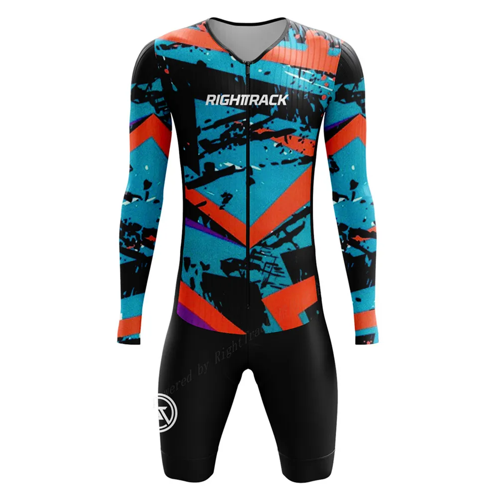 Righttrack Pro Cycling Skinsuit for Men: Breathable Long-Sleeve