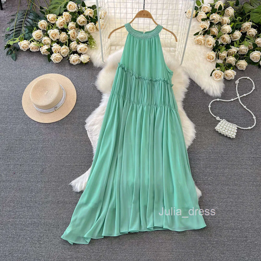 Off the shoulder long chiffon dress with A-line silhouette and empire waist  for summer beach vacations from Dhgate Basic & Casual Dresses