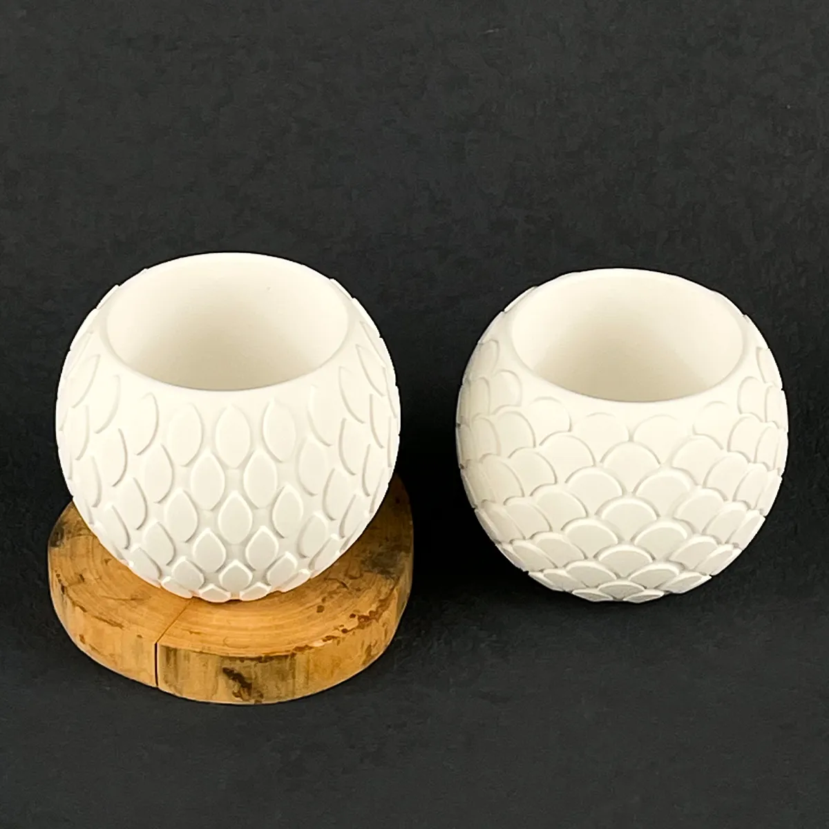 Fish Scale Silicone Mold for Flower Pots, Vases, Candle Jars, Resin and ...