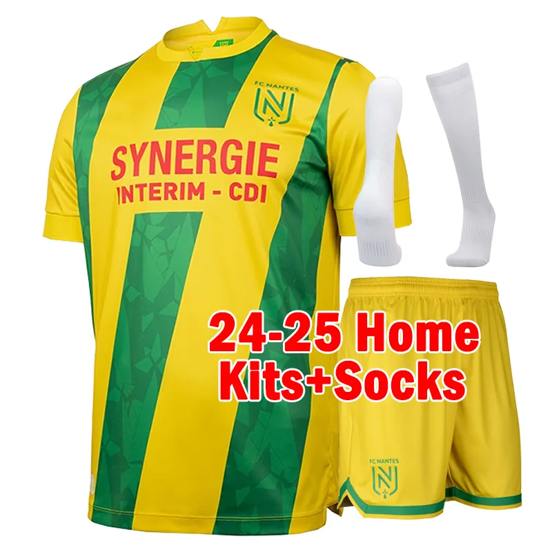 Mejor Precio En A Granel FC Nantes Soccer Jerseys 2024 2025 Xxxl 4xl Football Shirt For Men Tissu Respirant Uniforms Home And Away Chirivella Guessand Blas Coco Ganago Envio Gratuito