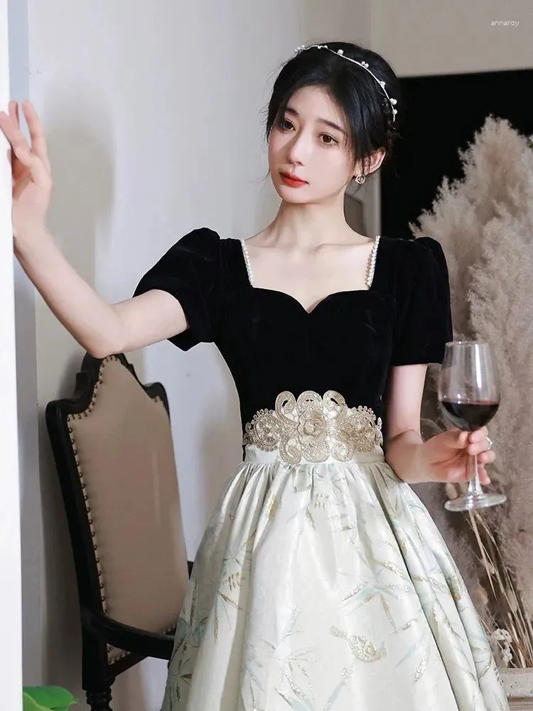 chinese dress ladies A Line Black Birthday Outfit Short Evening Dress Cocktail Dresses Shor   formalgowns