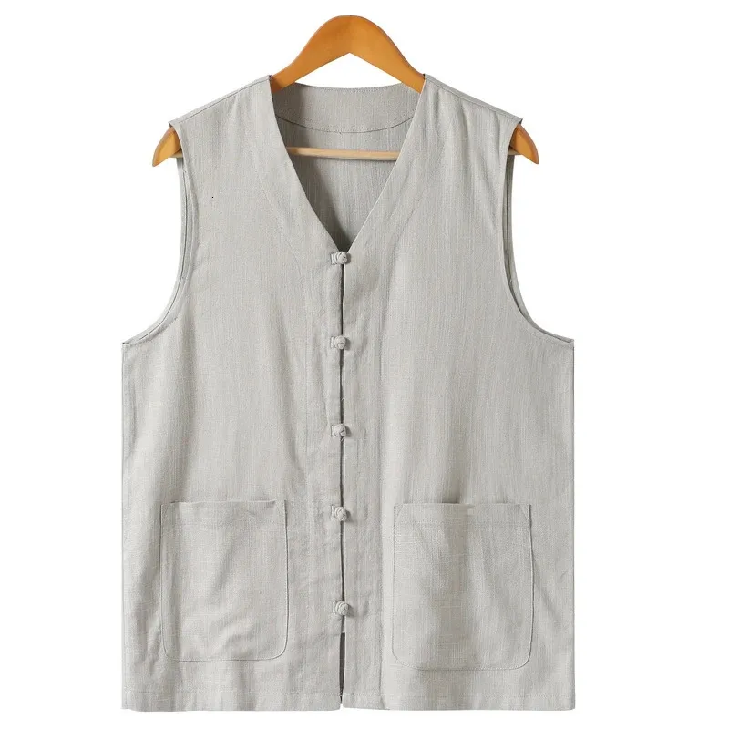 Mens Linen Waistcoat Vest - Casual Formal Victorian Gilet for Jeans, 2024