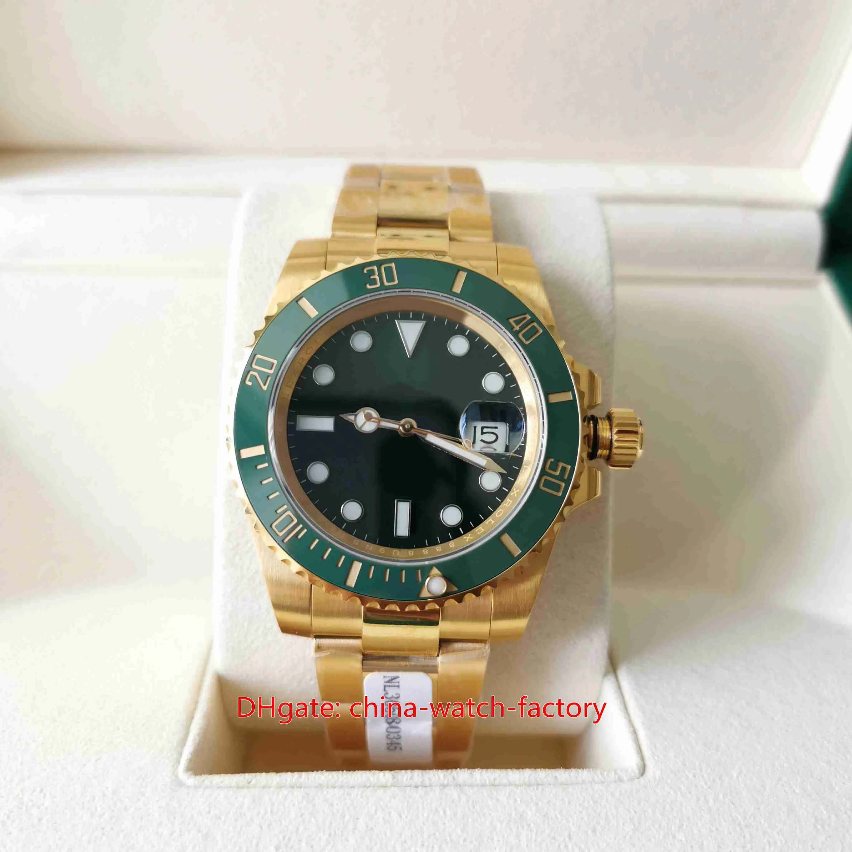 18K Wrapped Gold Mens Watch Super Quality 40mm 116618 Green  display picture 3
