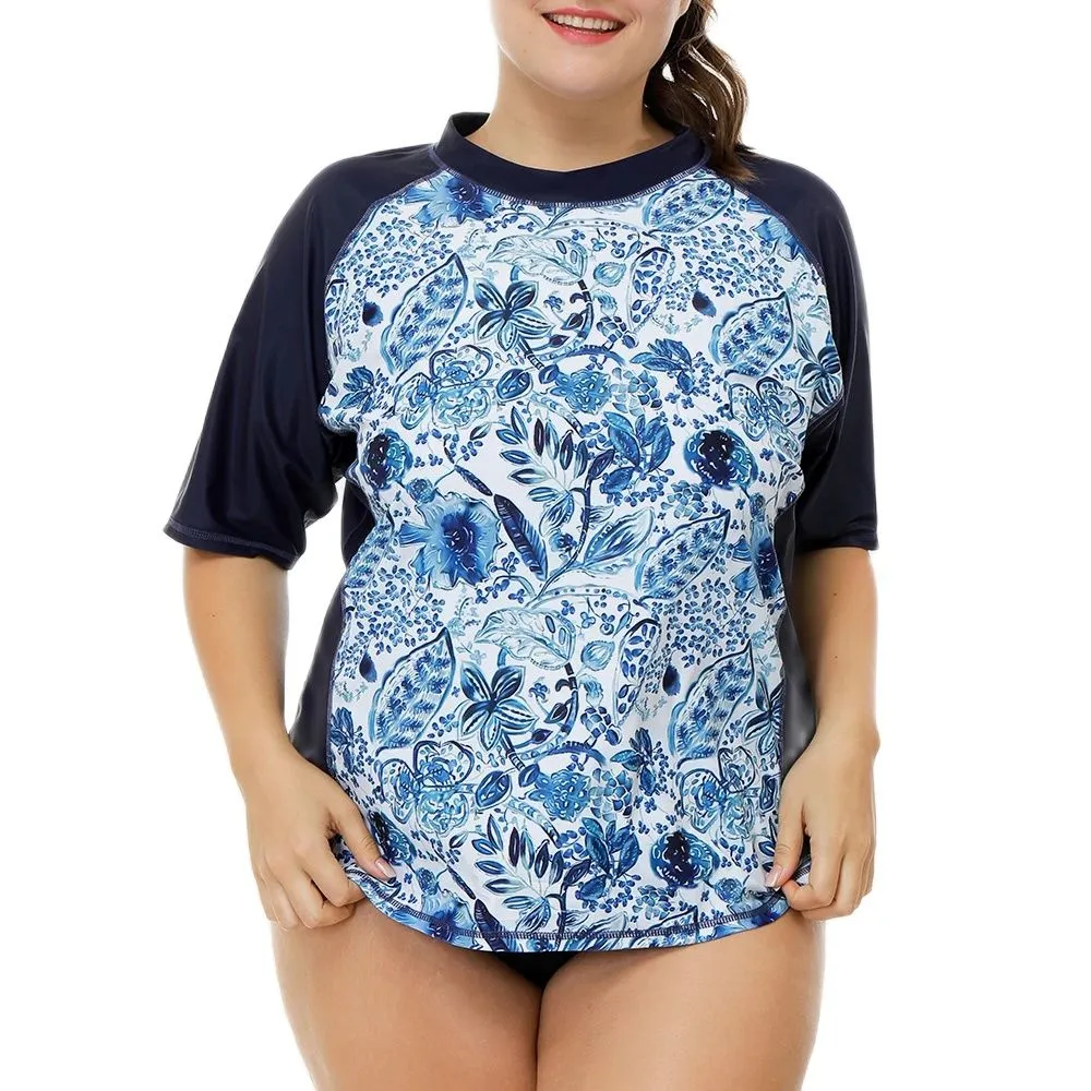 Womens Rash Guard Long Sleeve ATTRACO Womens Rashguard Swimsuit Zip Front Sun Protection Swim Shirt Women's Rash Guards