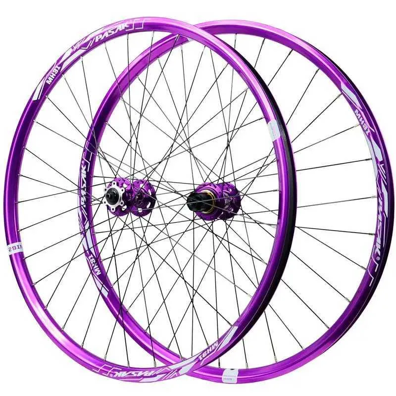 Purple MTB Bike Wheelset Inch, Disc Brake Compatible