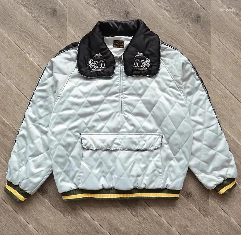 Kapital Kountry Yokosuka Map Embroidered Mens Pullover Hoodie Polo  