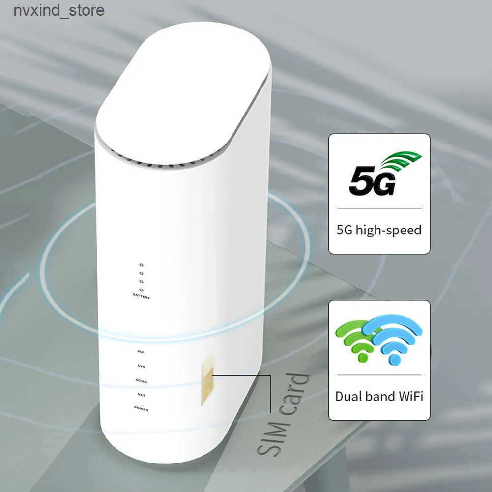 4G/5G LTE Wifi Router with SIM Card Slot, 2.7Gb NSA/SA, 3 LAN Ports ...