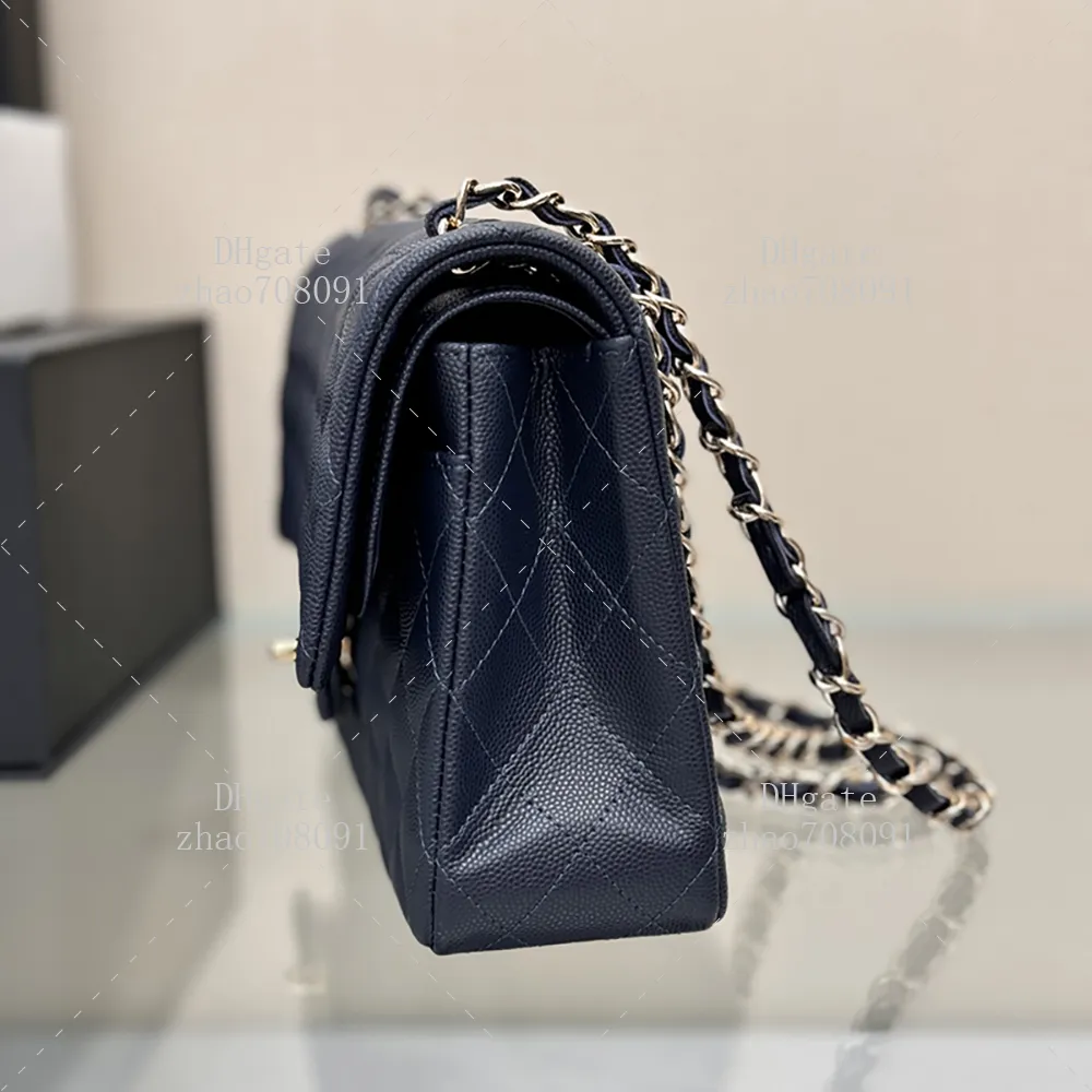 Designer Caviar Calfskin Flap Leather Shoulder Bag For Women Designer Caviar Calfskin Flap Leather Shoulder Bag For Women