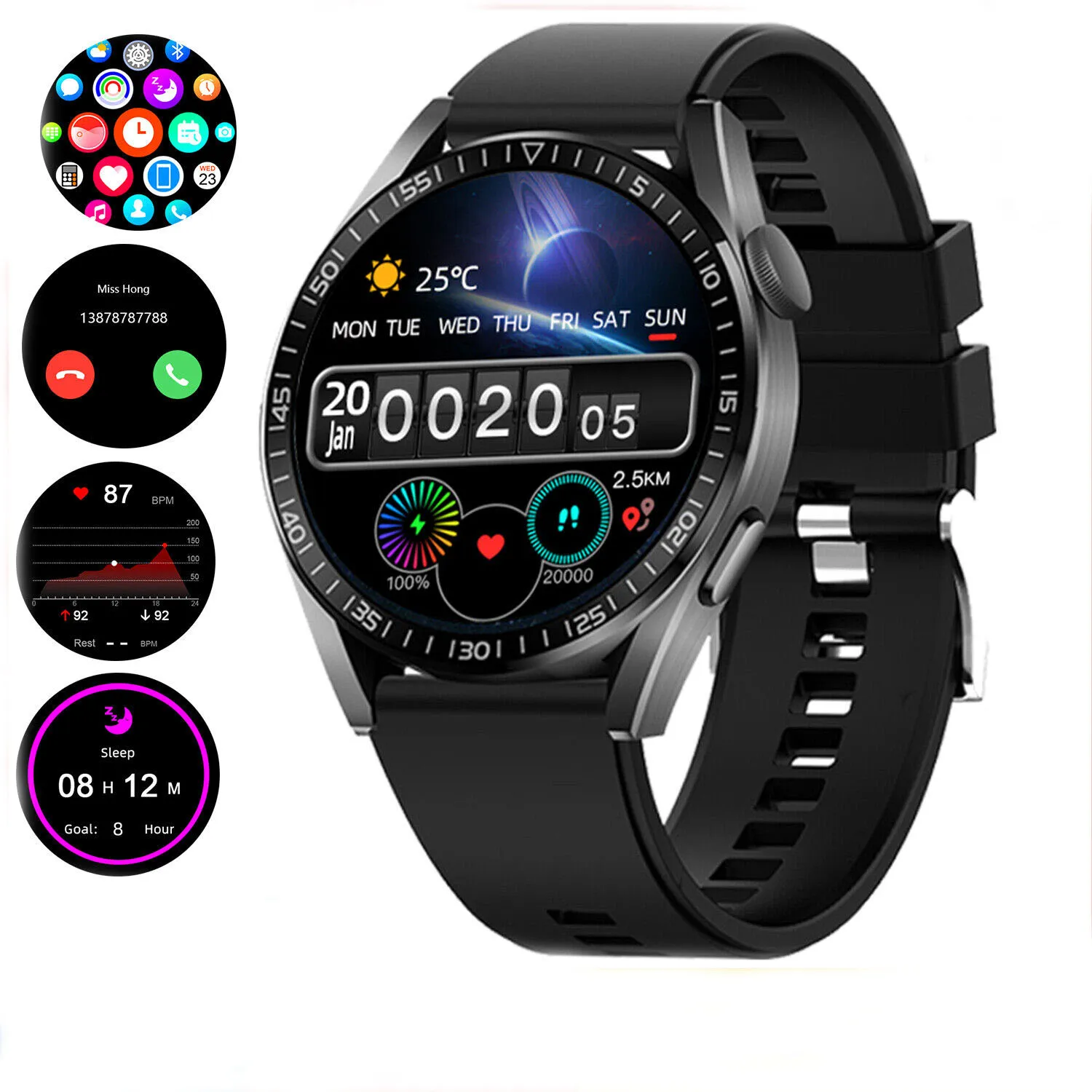 Smartwatch Waterproof Bluetooth Smart Watch  ... 