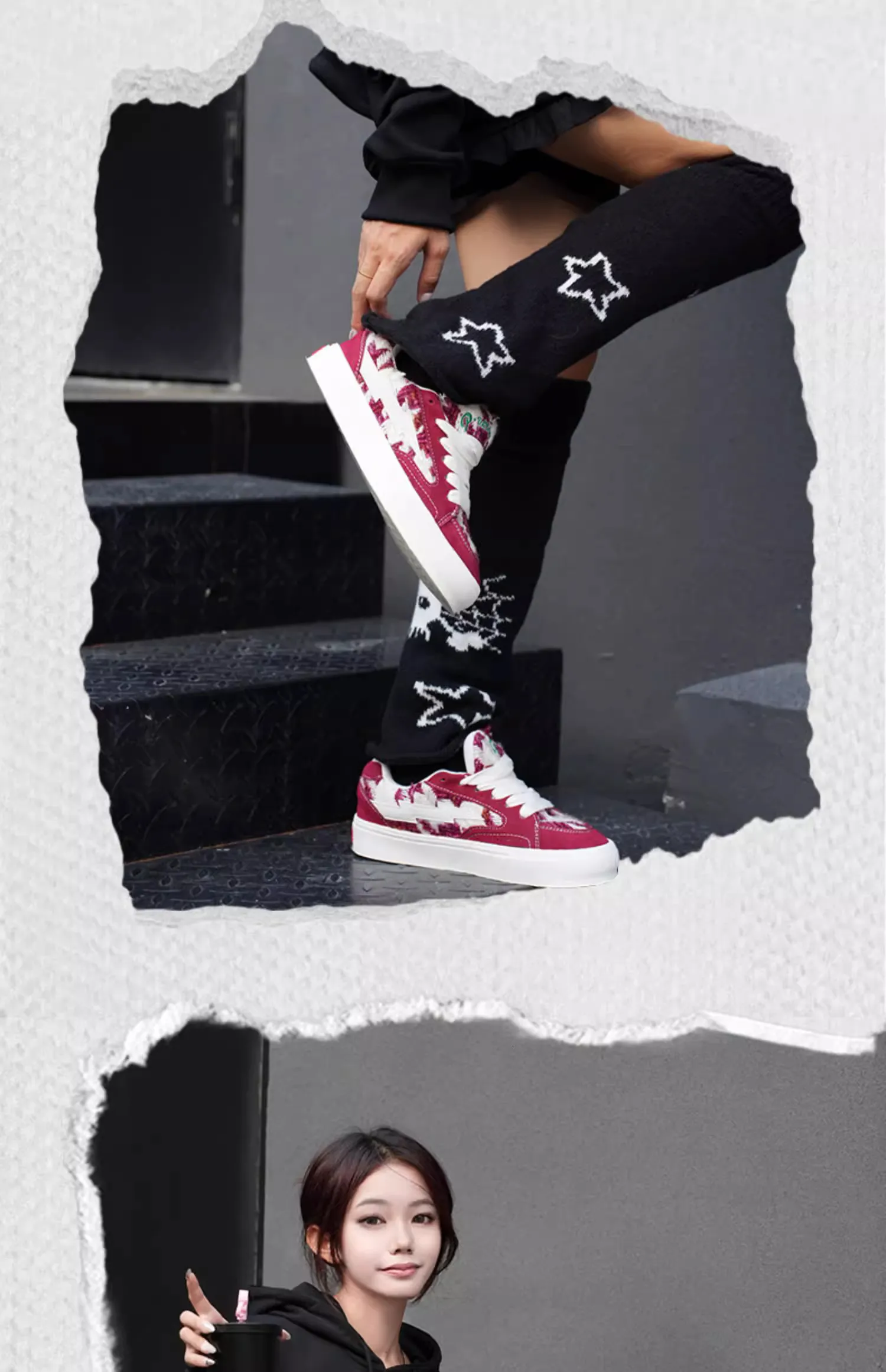 Lighing X D6228 Casual Picasso Co Named Lighing Storm Canvas Male And Female Board Shoes Lovers Sneakers_desvips.com