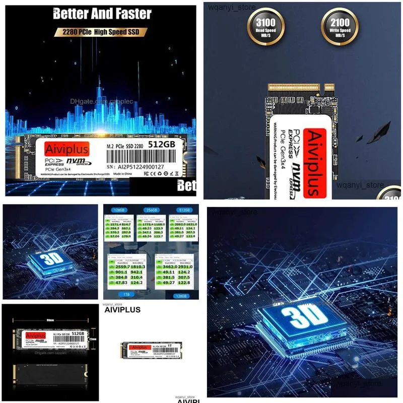 Aiviplus NVme M2 Ssd Nvme 256gb 128GB/256GB, 512GB 2TB, 2280, M.I 3.0 ...