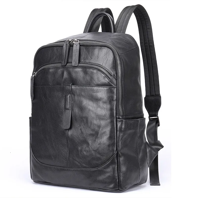 Genuine Leather Business Backpack 14\