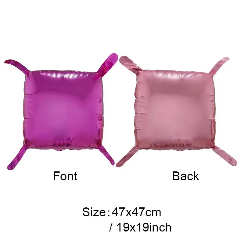 142 Pcs Hot Pink Square Foil Balloon Wall Kit - Party Backdrop & Arch Decorations