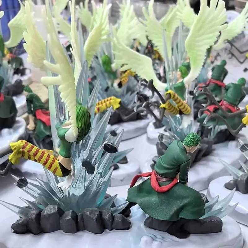 Handmade 25cm Roronoa Zoro vs Monet PVC Figure - One Piece Anime