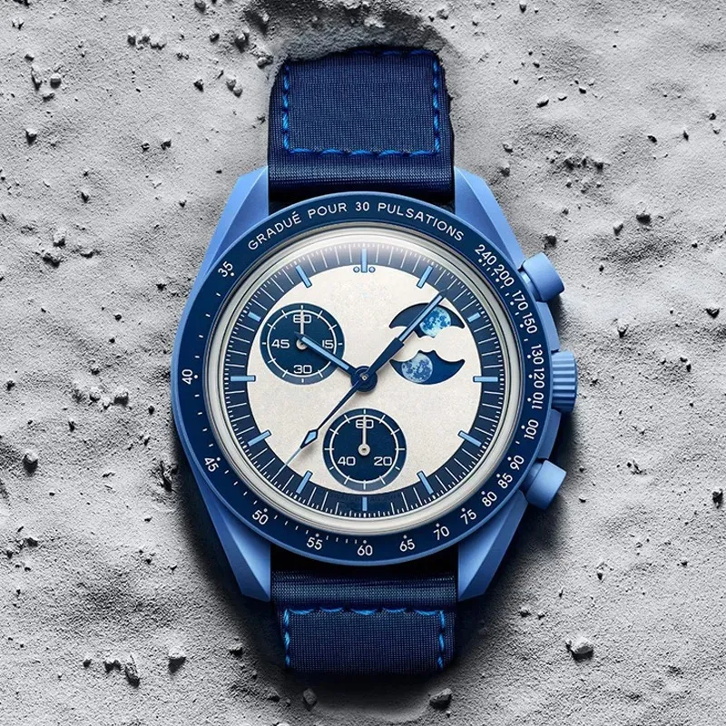 1965 Moon Bioceramic Quartz Chronograph Watch 42mm: Uranus