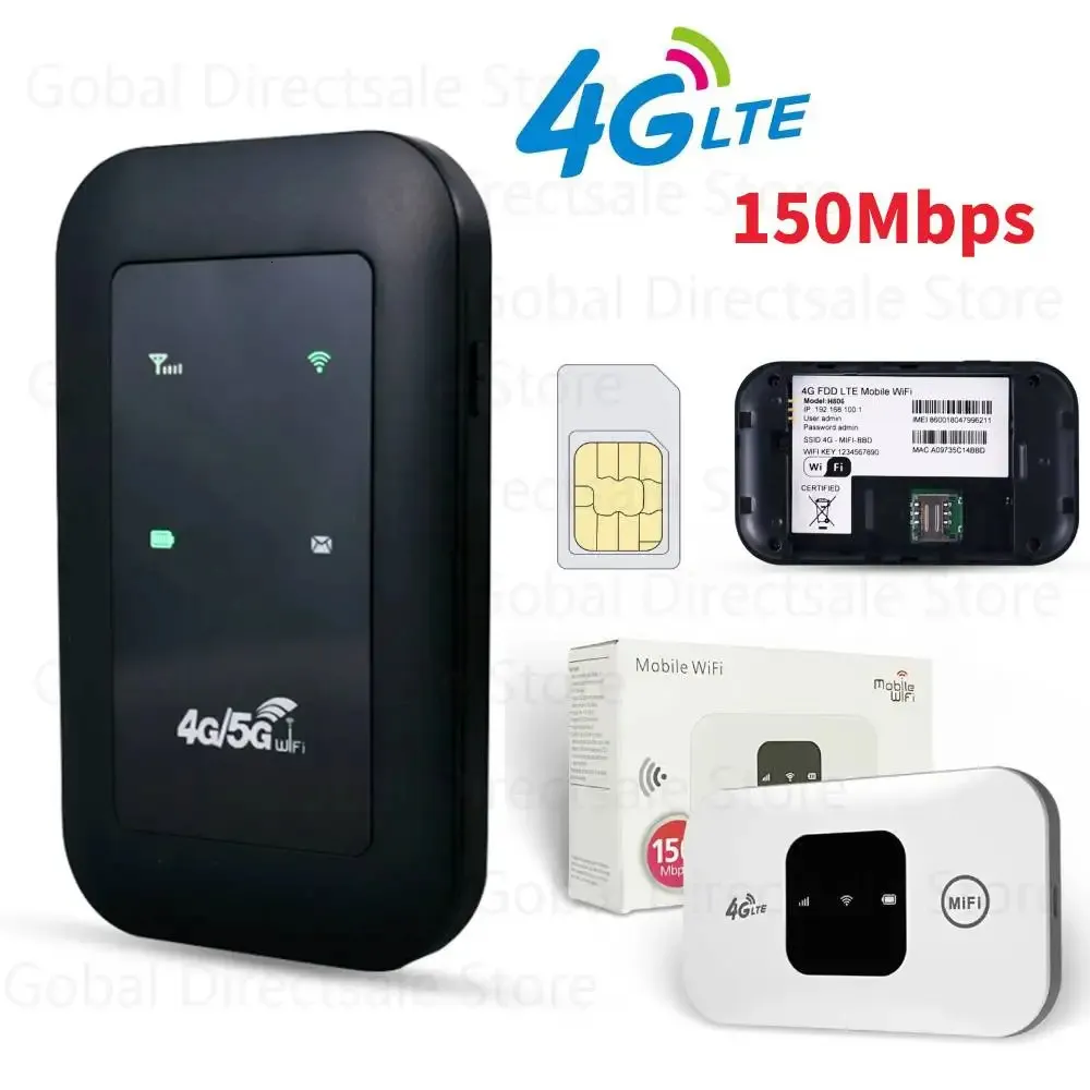 Portable 4G LTE Mobile WiFi Router - 150Mbps, 3000mAh - Stay Connected ...