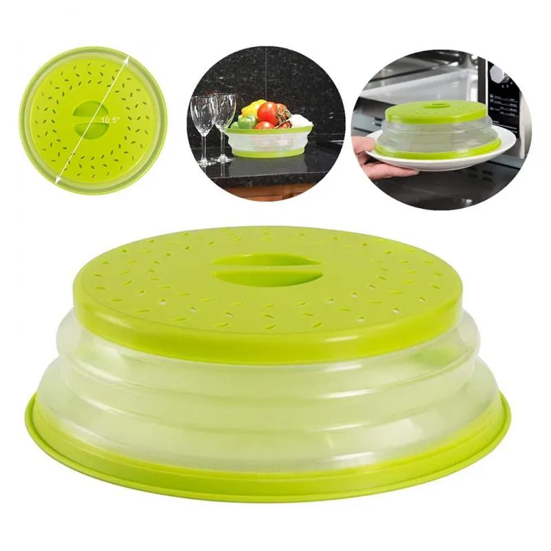Microwave Food Covers: Foldable Splatter Lid With Steam Vent